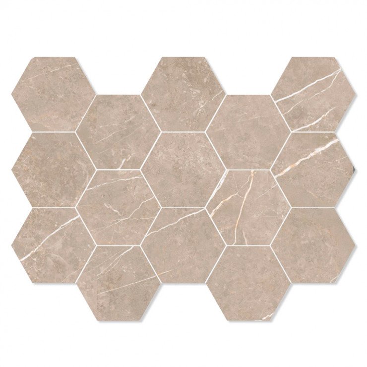 Marmor Mosaik Klinker Prestige Beige Polerad 33x23 cm-0